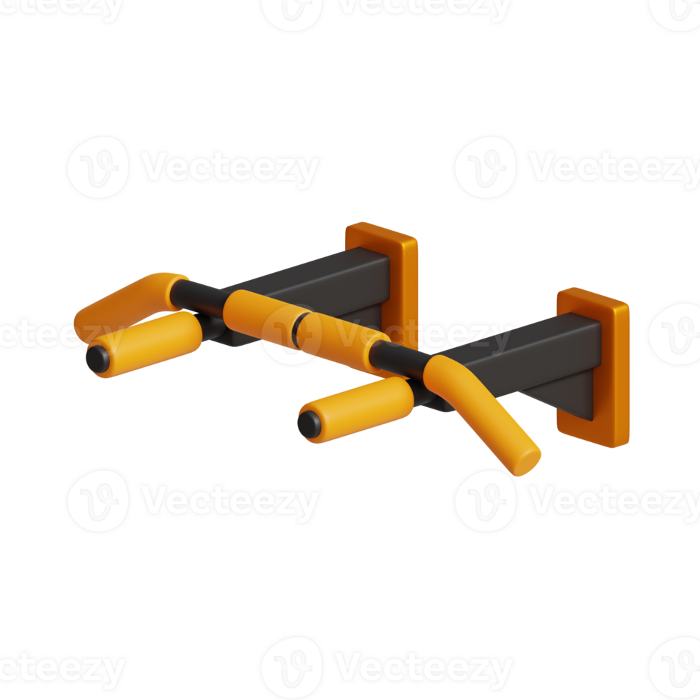 3d rendering of pull up bar fitness icon png
