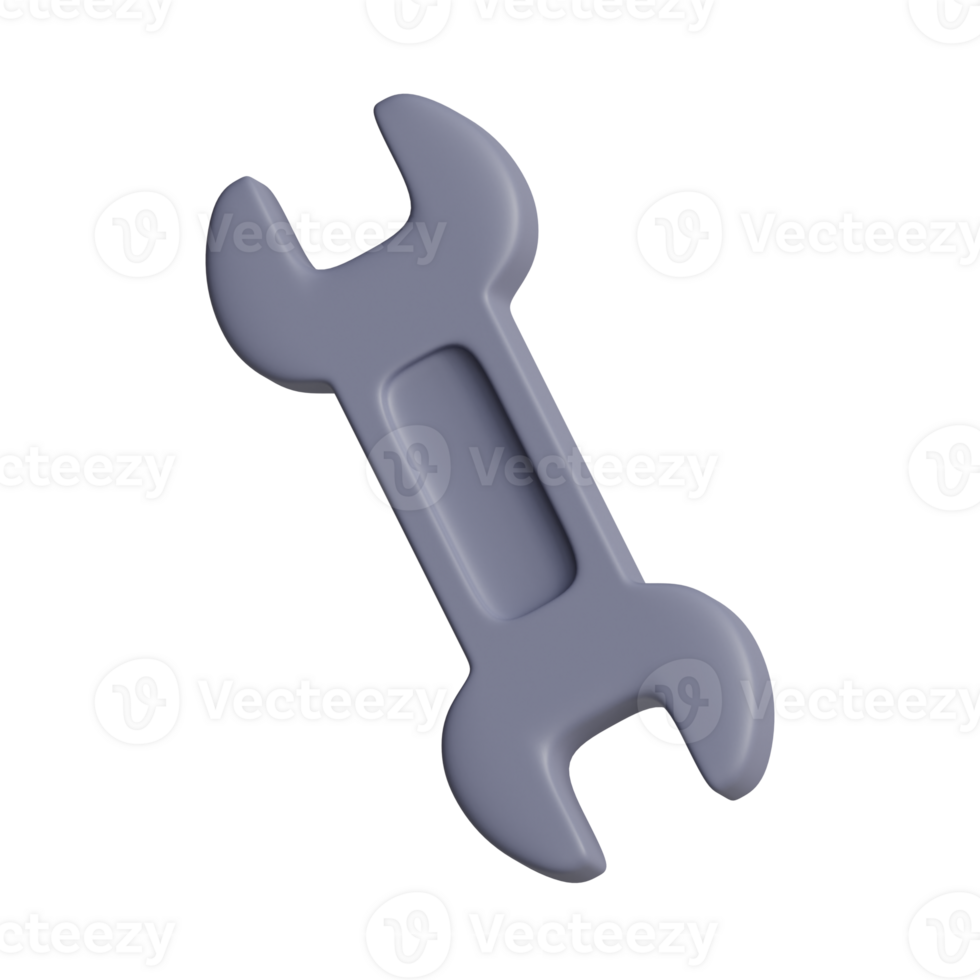 3d wrench tool icon png