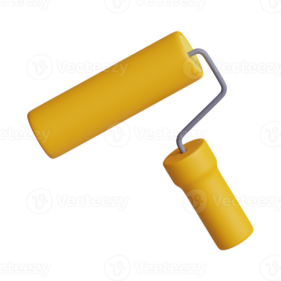 3d roller brush tool icon png