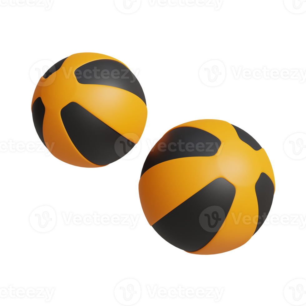 3d rendering of medicine ball fitness icon png