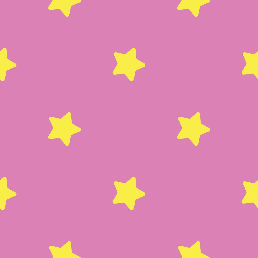 little simple cute stars seamless pattern in pastel pink background vector