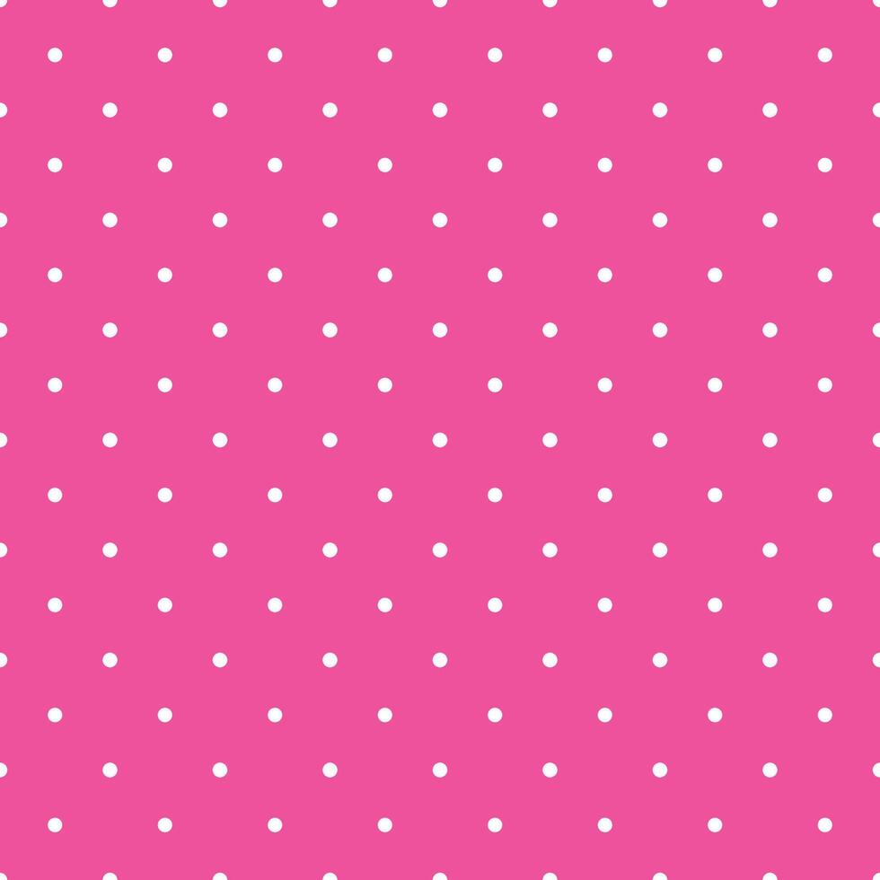 white polka dot in pink background seamless pattern vector
