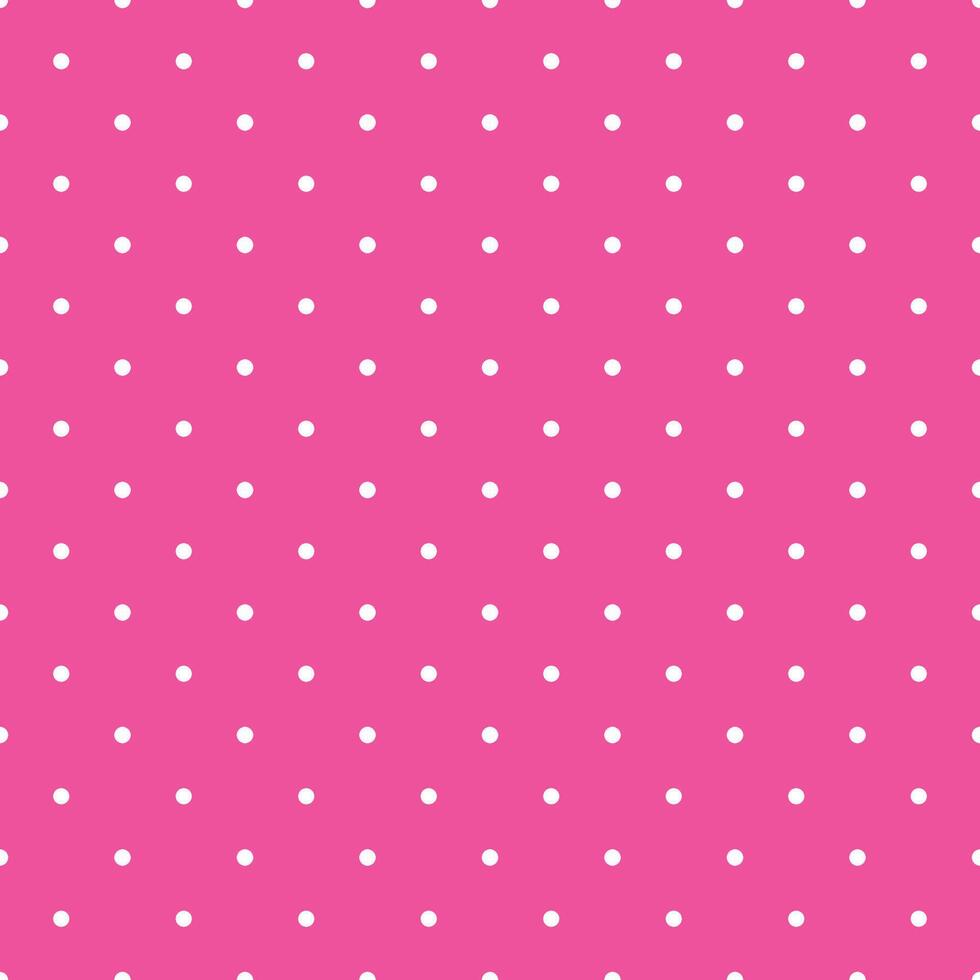 white polka dot in pink background seamless pattern vector