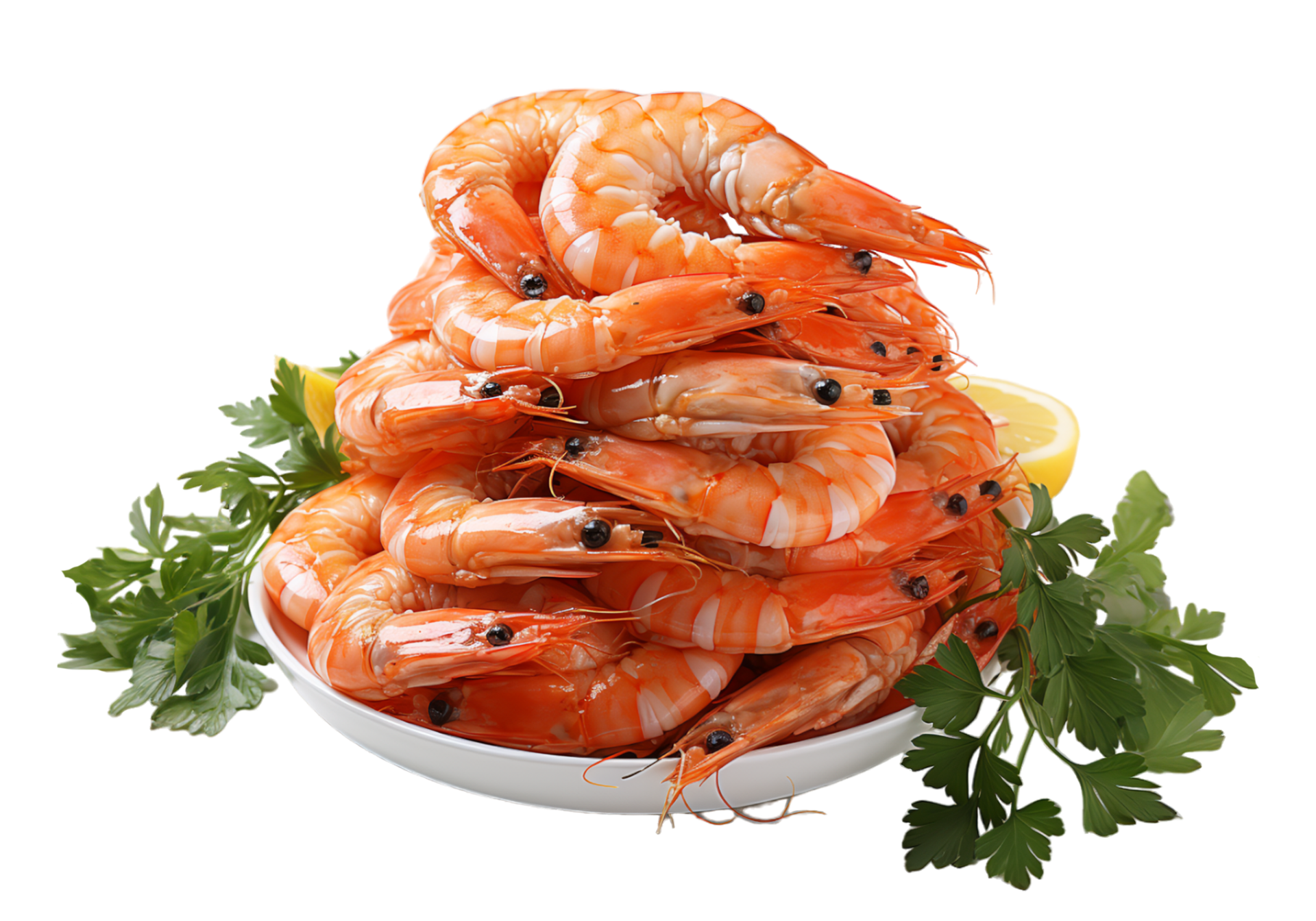 AI generated raw shrimp seafood dish, generative ai 37152431 PNG