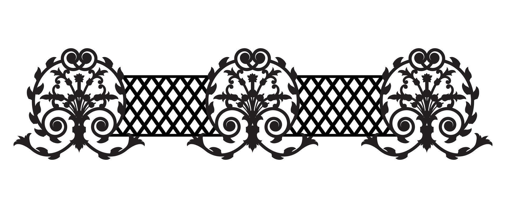 ornamento barroco vintage vector