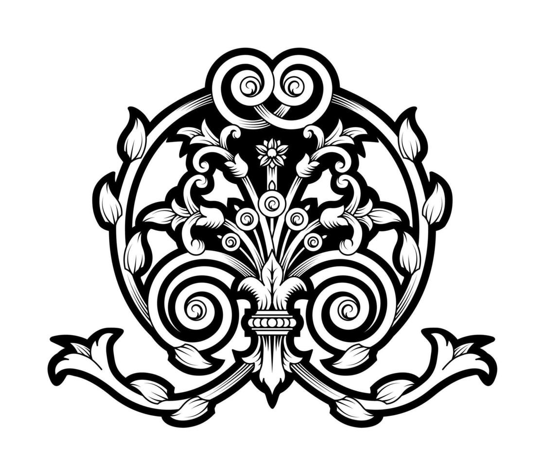 Vintage baroque ornament vector