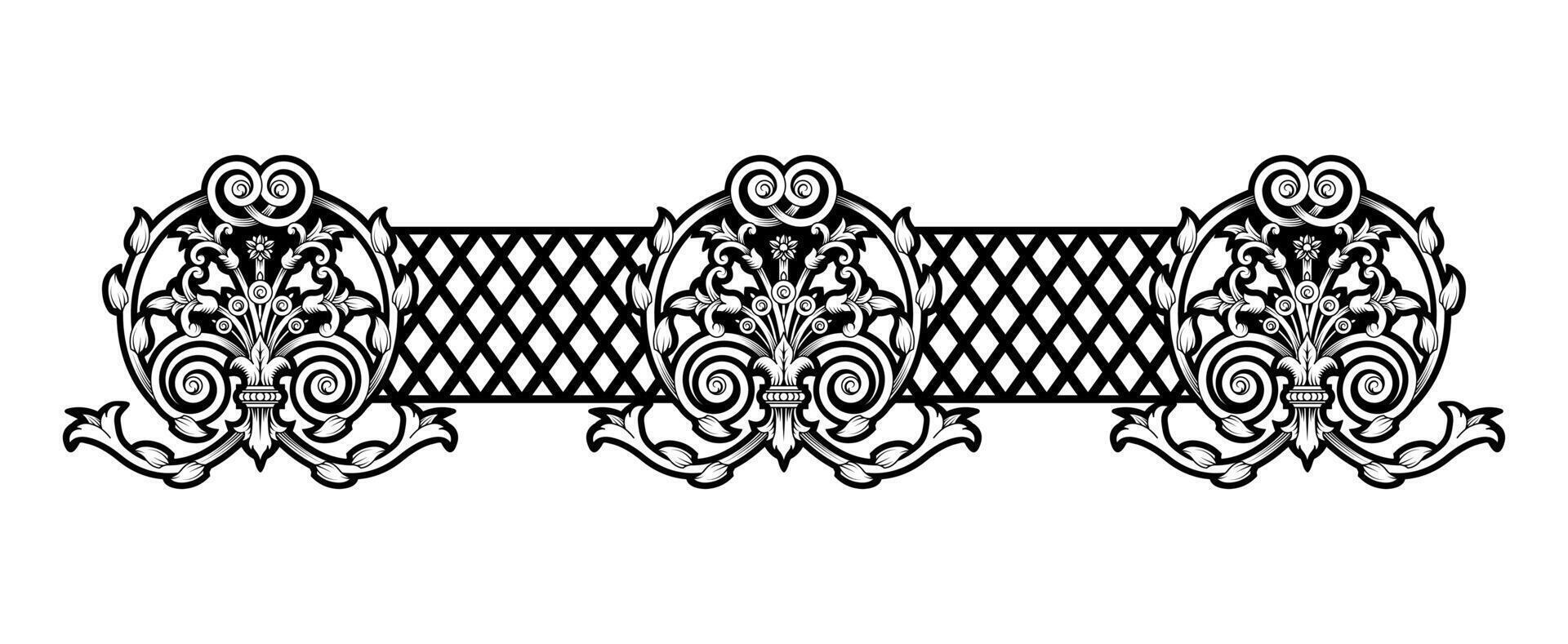 Vintage baroque ornament vector