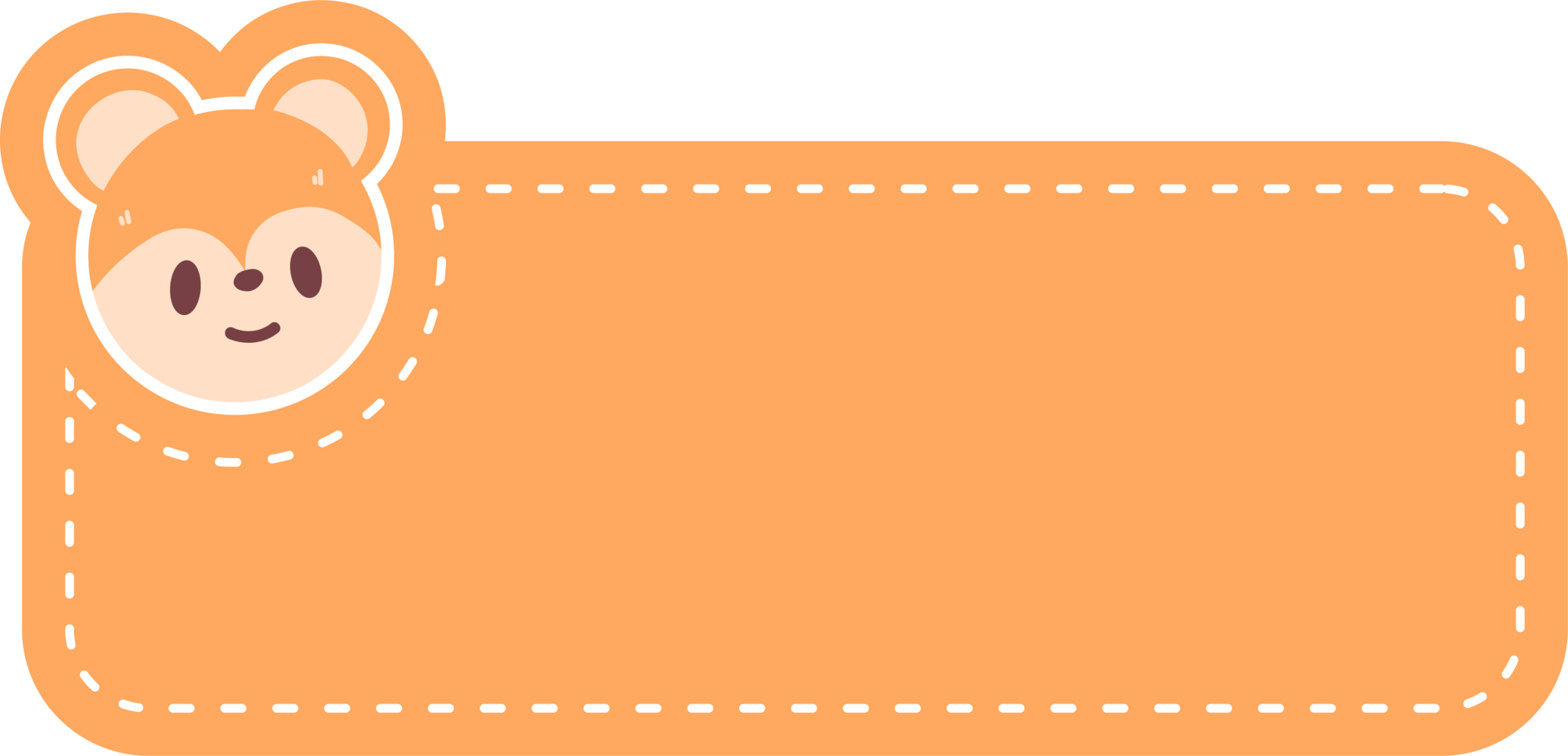 cute cartoon label png