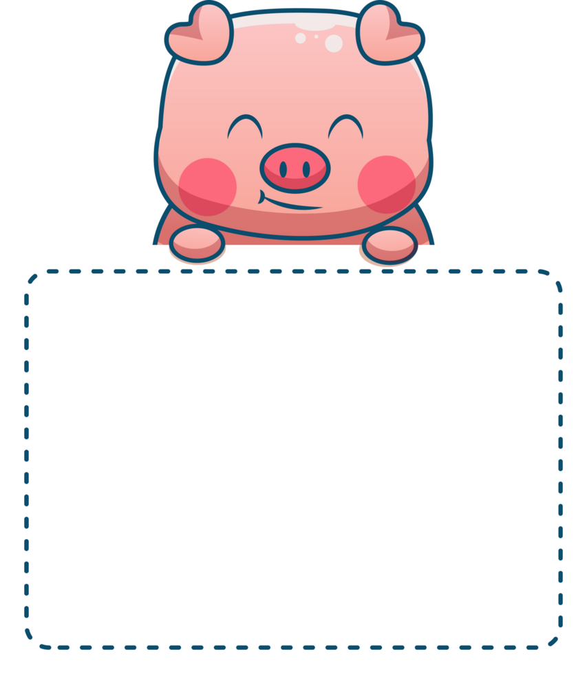 cute cartoon text box label png