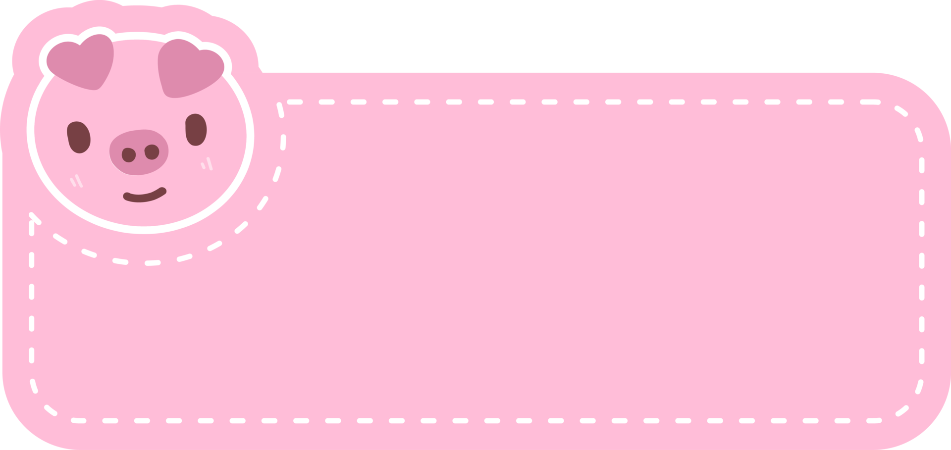 cute cartoon label png