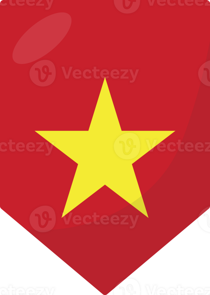 Vietnam flag pennant 3D cartoon style. png