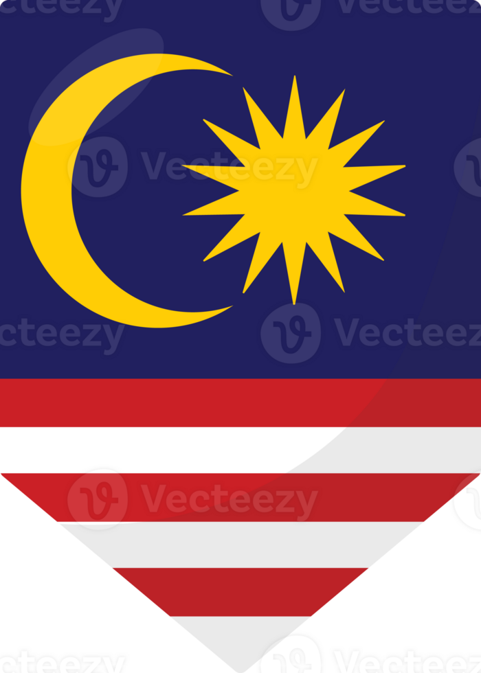 Malaysia flag pennant 3D cartoon style. png