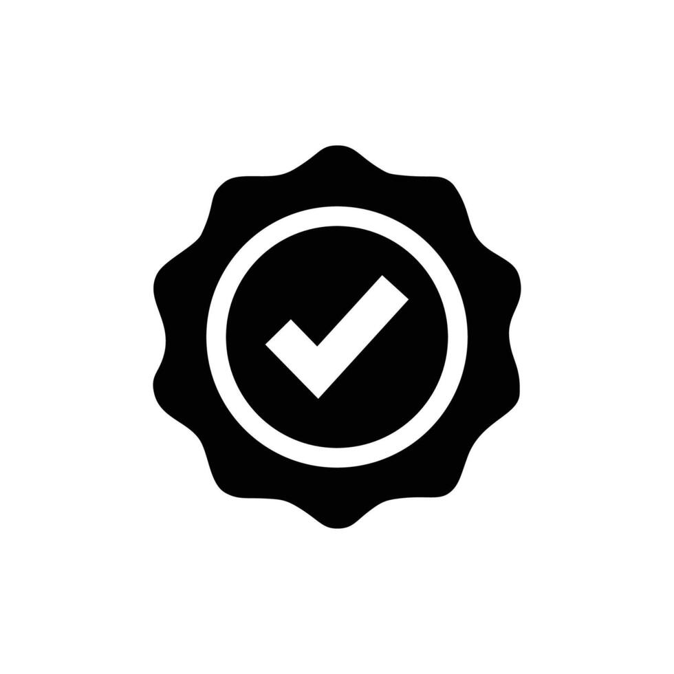 Approved or Certified Medal Icon vector