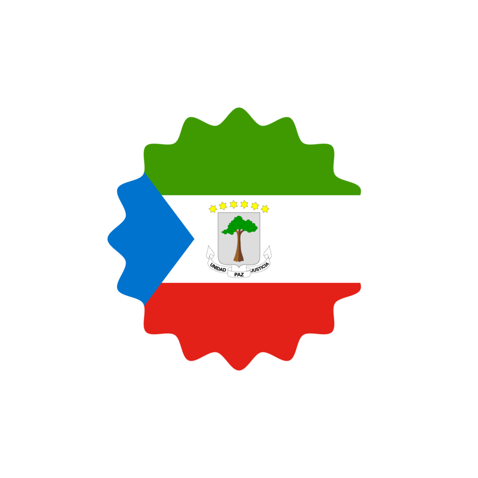 Equatorial Guinea flag png label badge