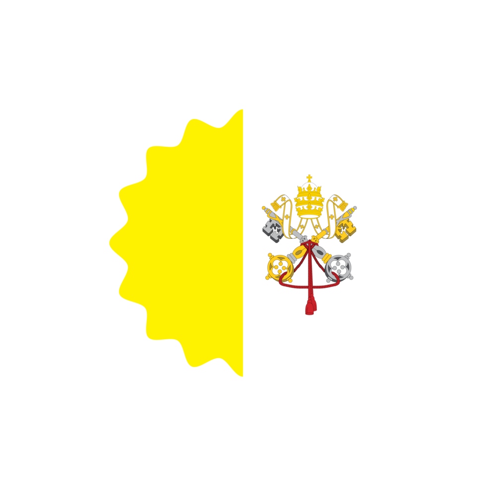 Vatican City flag png label badge