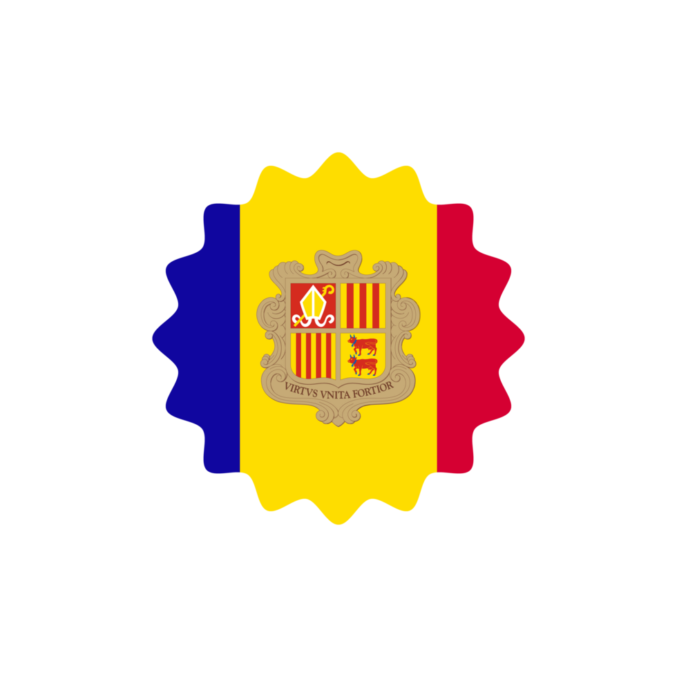 Andorra flag png label badge