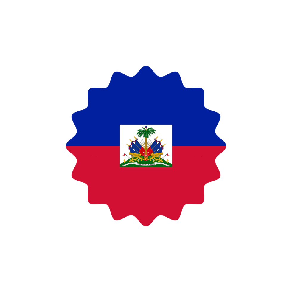 Haiti flag png label badge