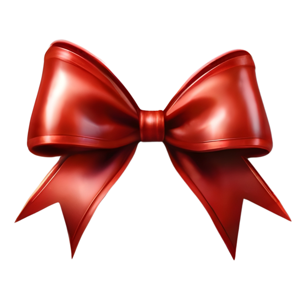 AI generated Red bow. Ideal for Valentine's, birthdays, New Year, and Christmas events. png