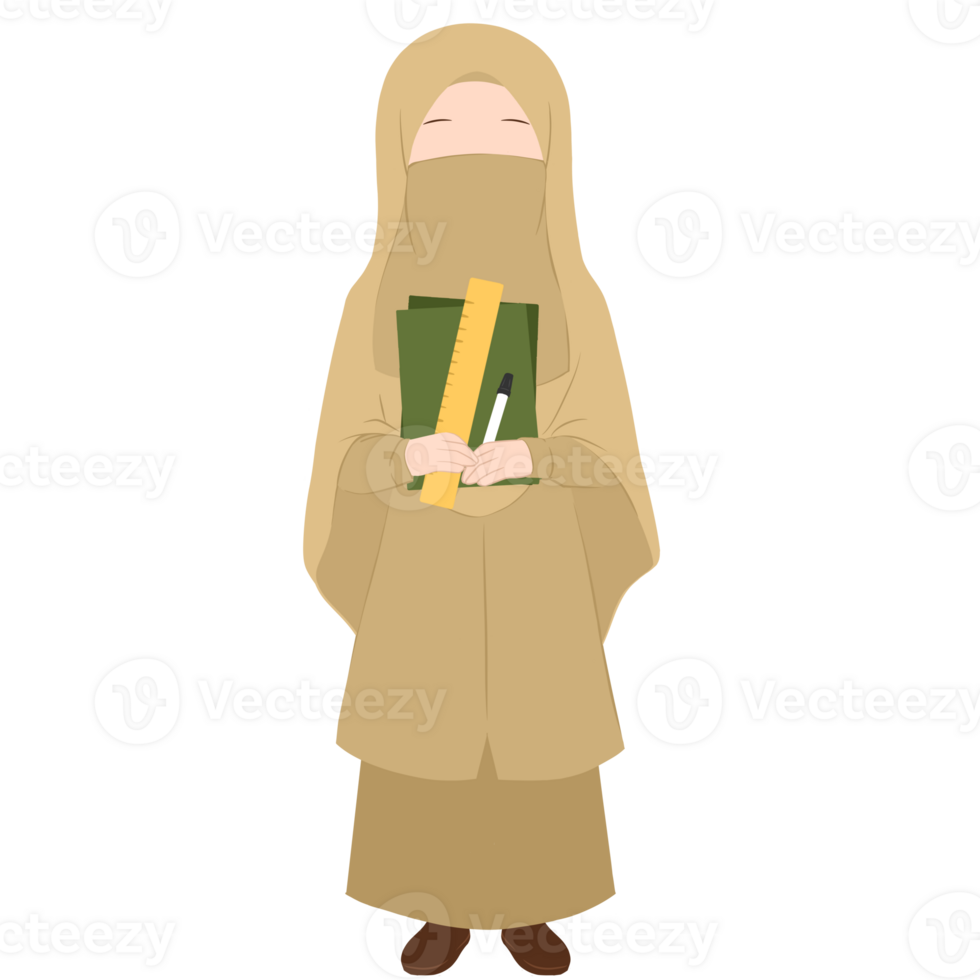 Muslim Teacher With Niqab png