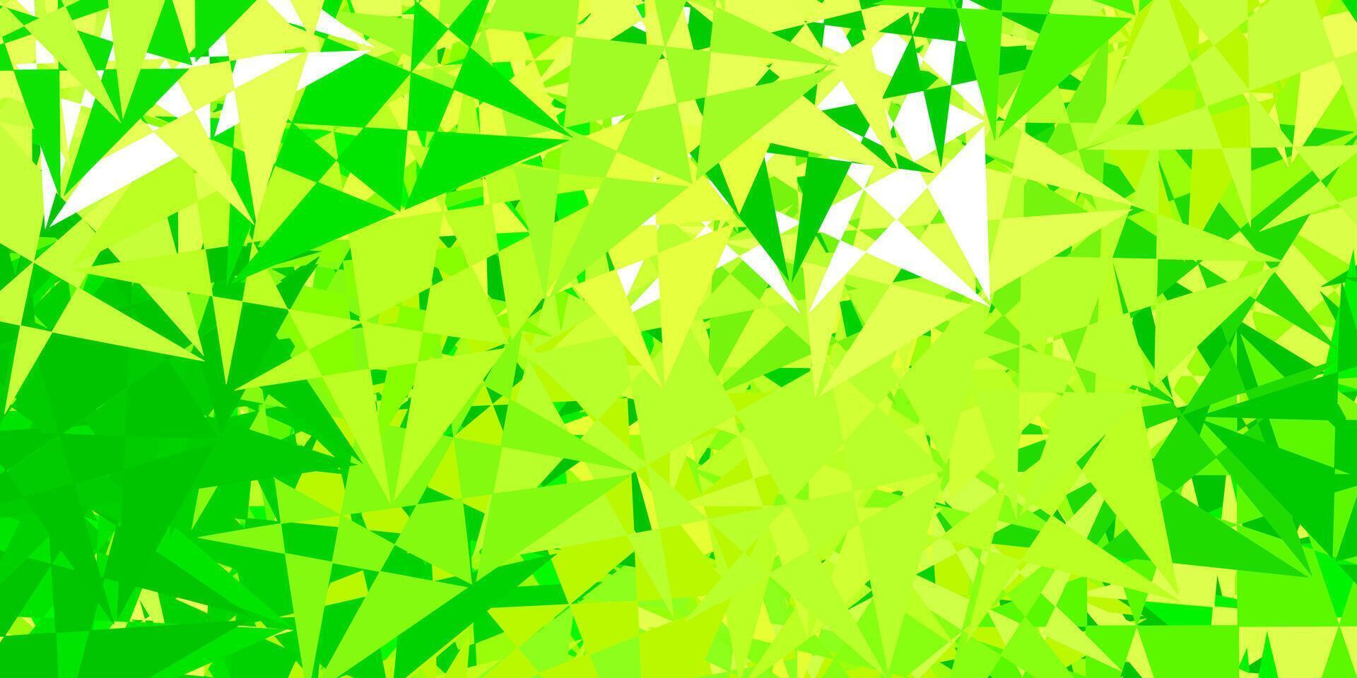 Dark green, yellow vector backdrop with triangles, lines.