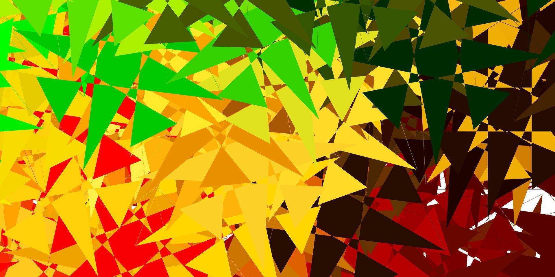 Dark Green, Yellow vector pattern with polygonal shapes.