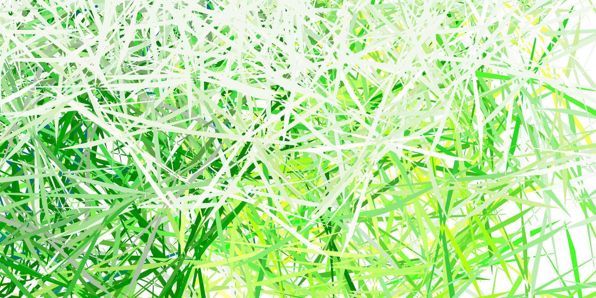 textura de vector verde claro, amarillo con triángulos al azar.