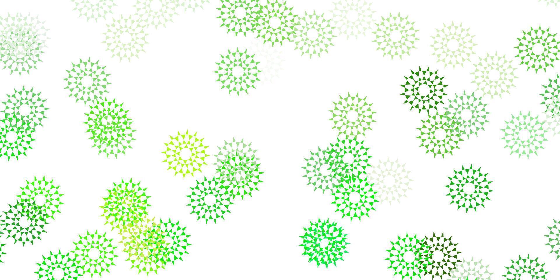 Light green, yellow vector natural layout with flowers.