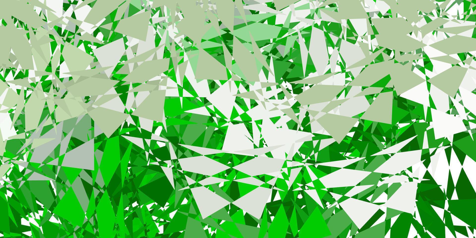 Dark green, yellow vector background with triangles.
