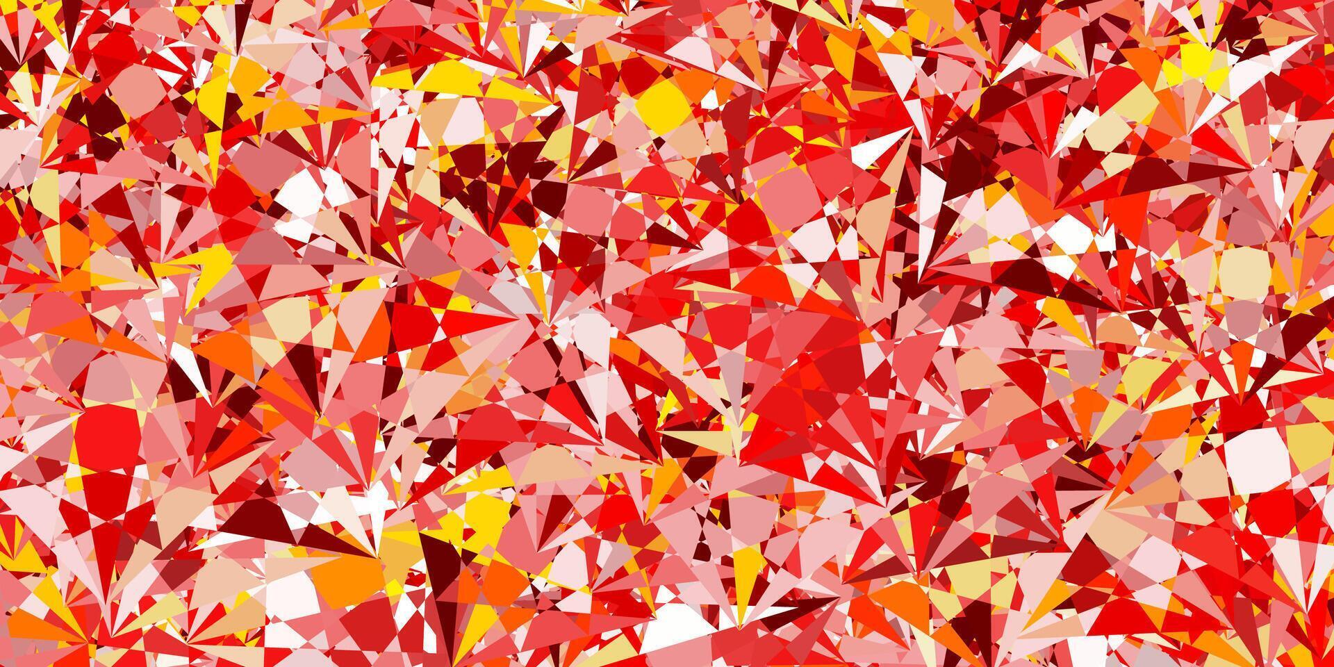 Light Orange vector pattern with polygonal shapes.