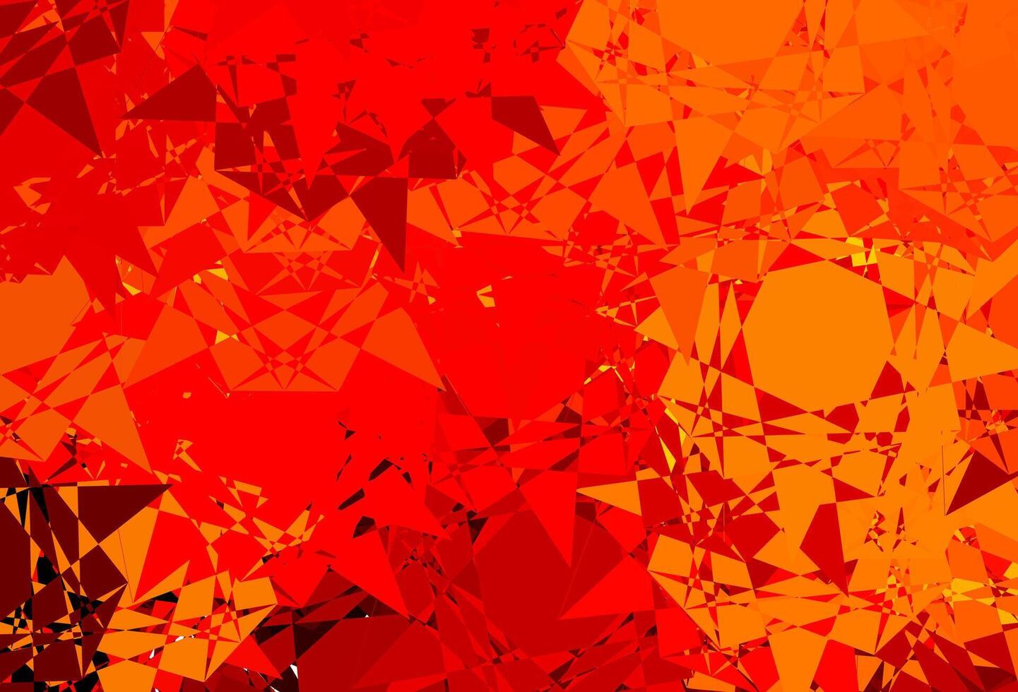 Dark Orange vector background with triangles.