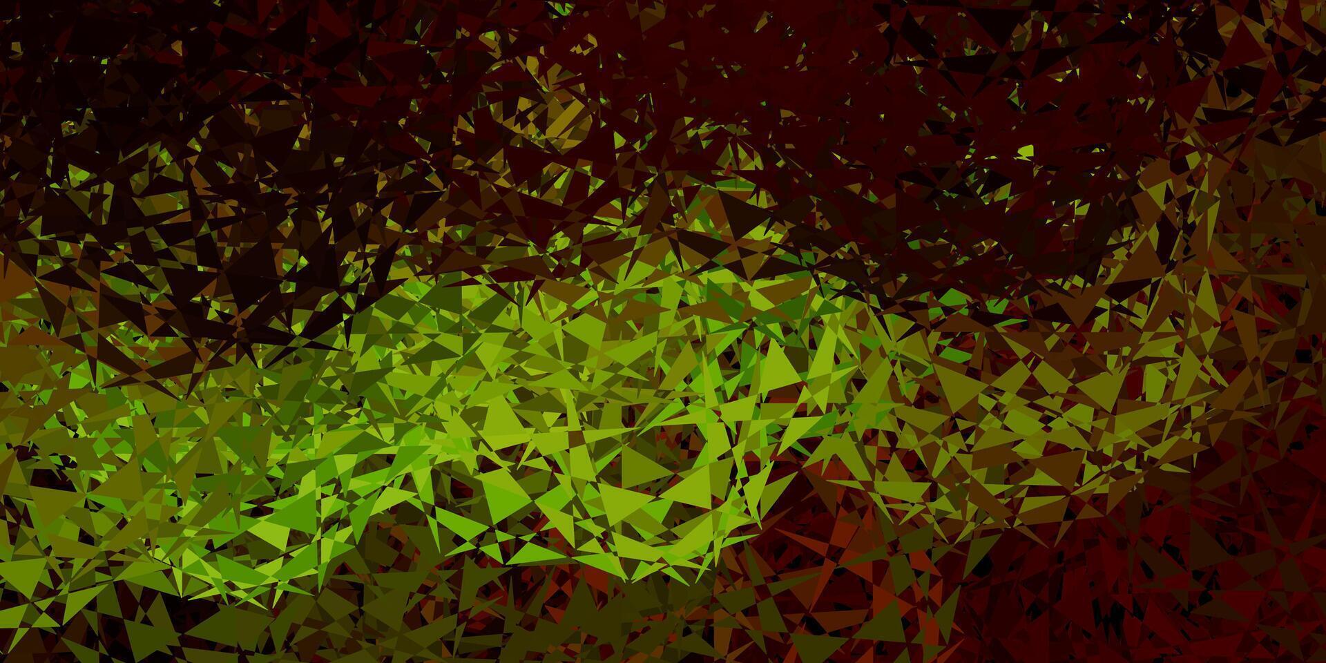 Dark green, yellow vector background with polygonal forms.