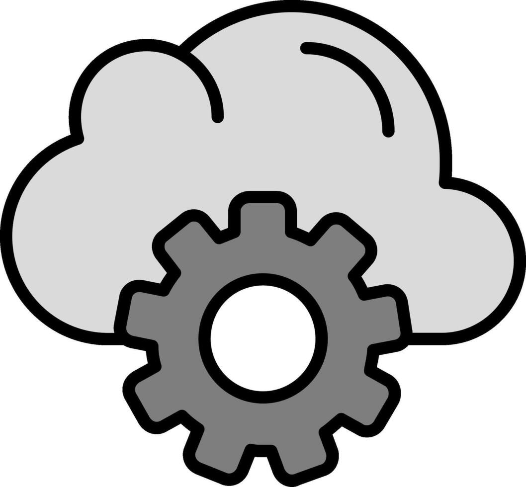 icono de vector de computación en la nube