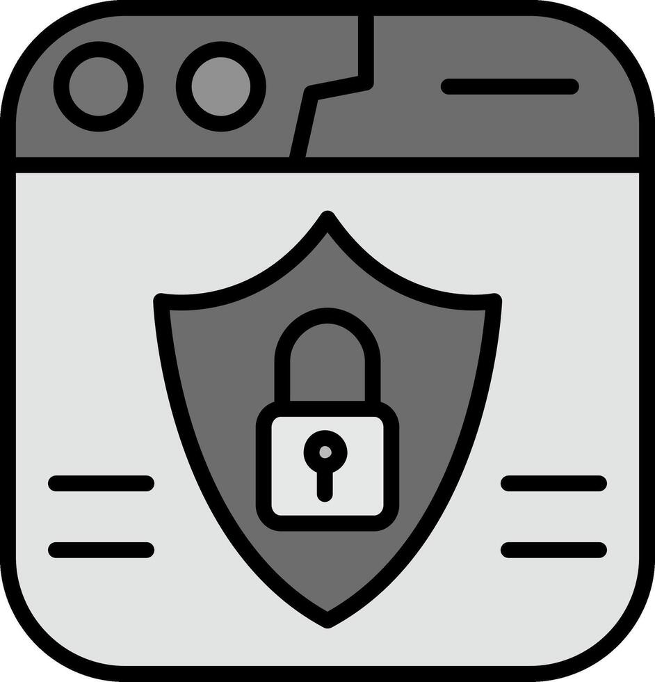 icono de vector de protección de datos