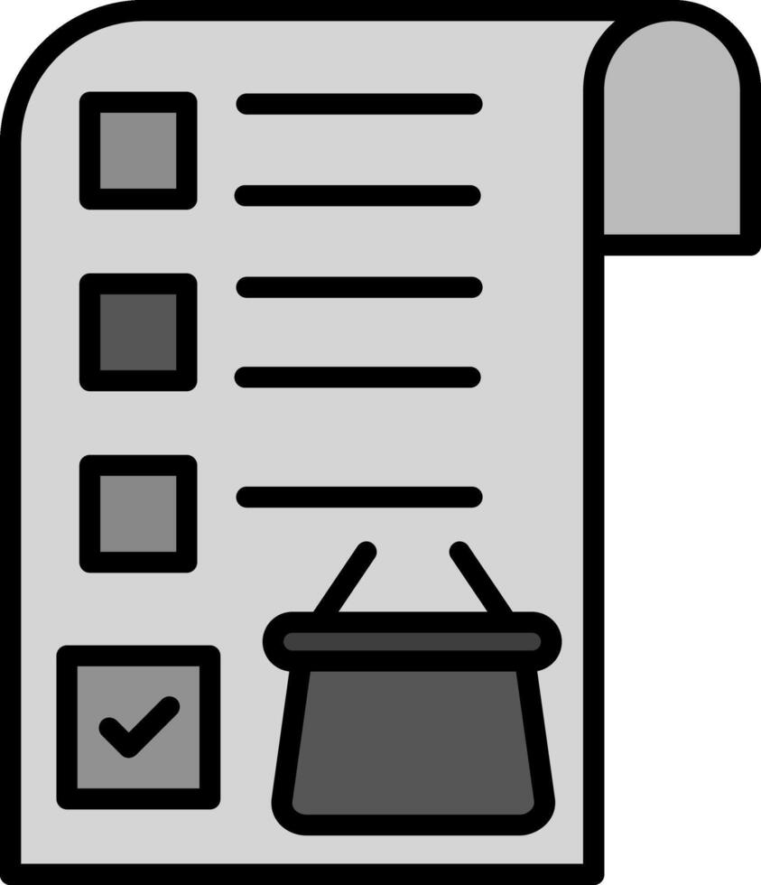 Shopping List Vector Icon