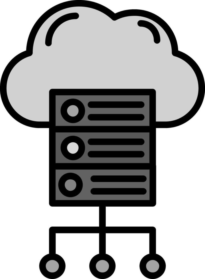 icono de vector de servidor de nube