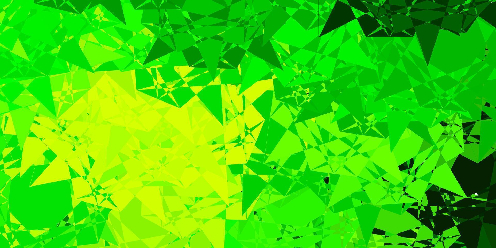 Light Green, Yellow vector pattern with polygonal shapes.