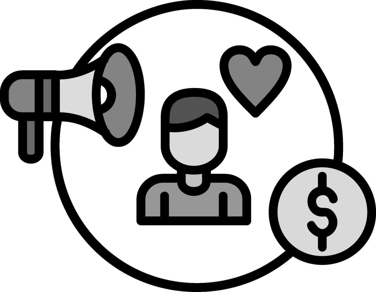 icono de vector de marketing de afiliados