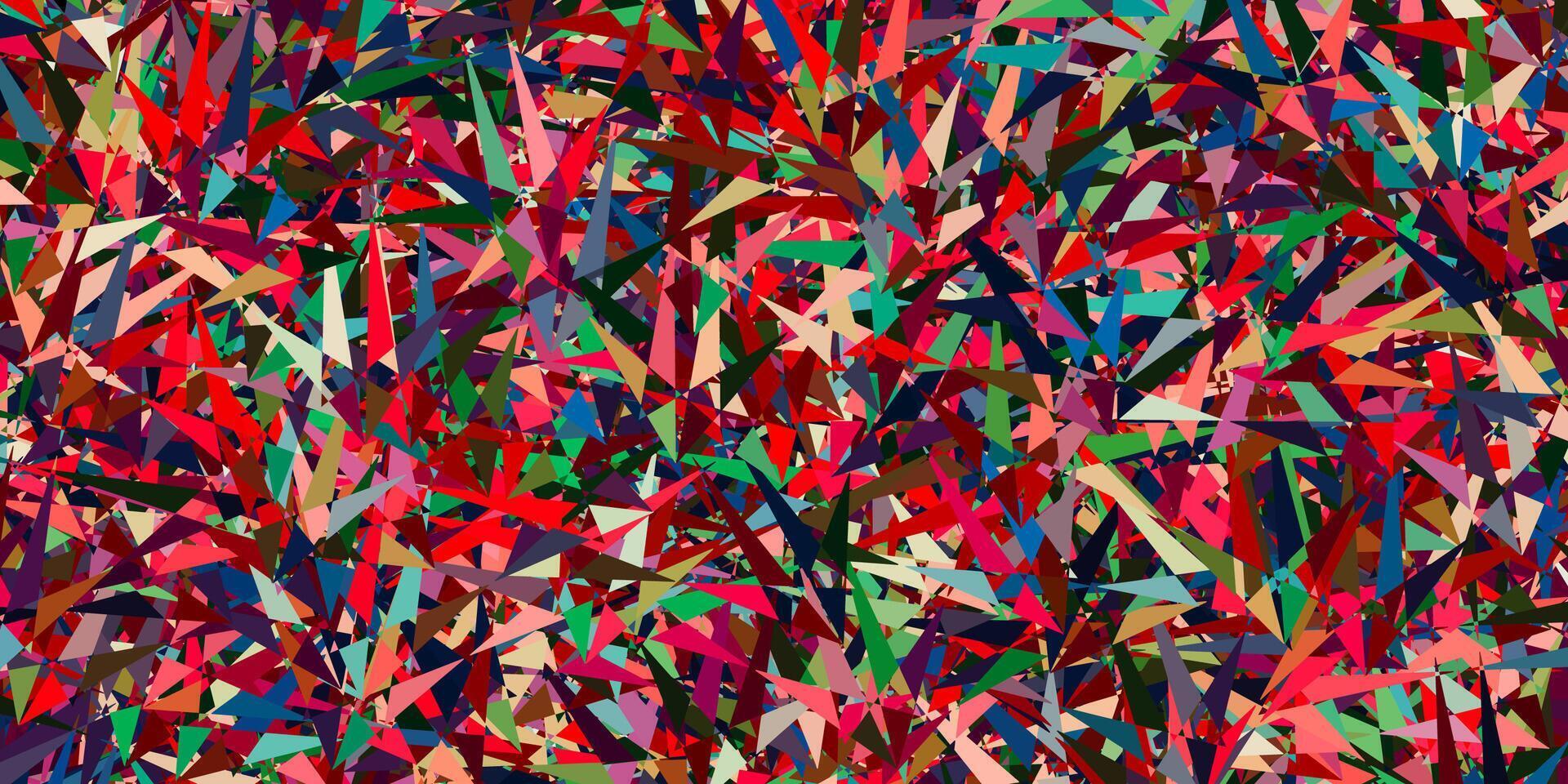 Dark Green, Red vector background with triangles.