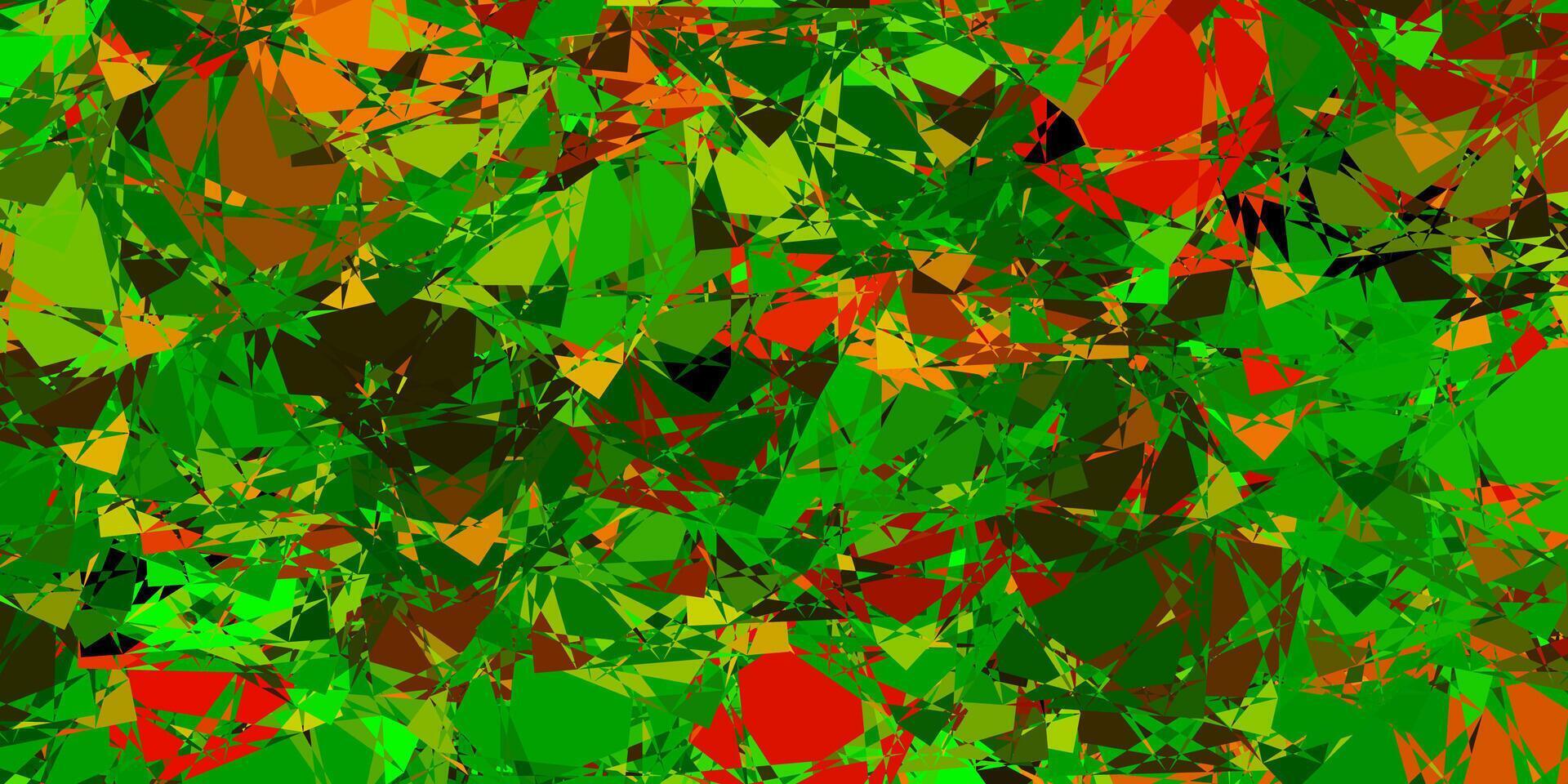 Dark Green, Yellow vector backdrop with triangles, lines.
