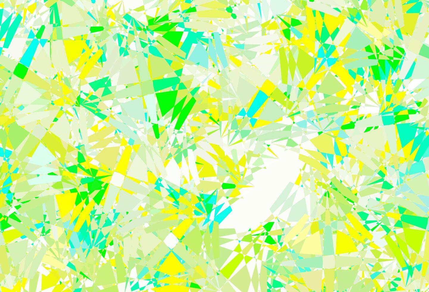 Light Green, Yellow vector background with triangles.