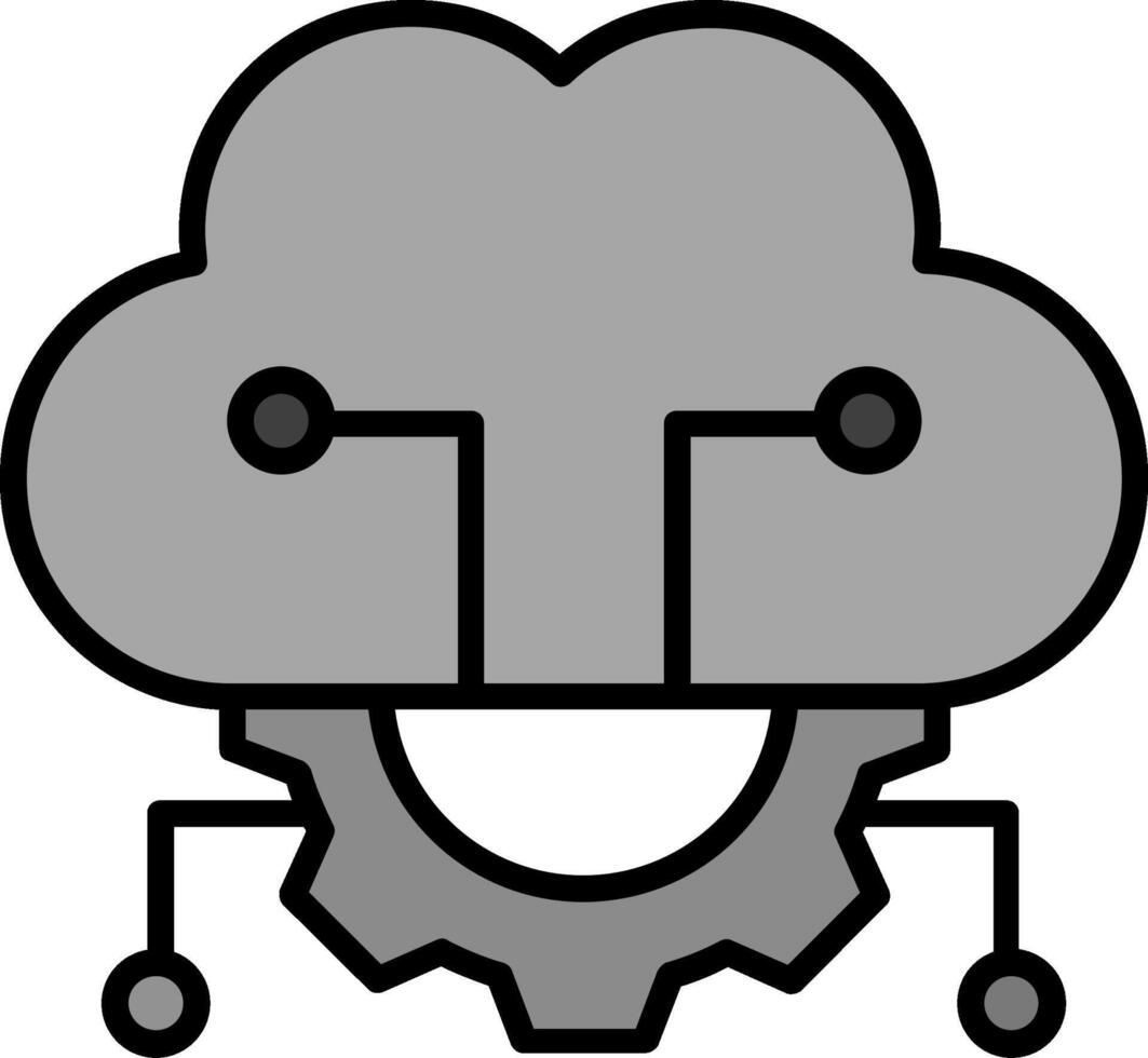 Cloud Server Settings Vector Icon