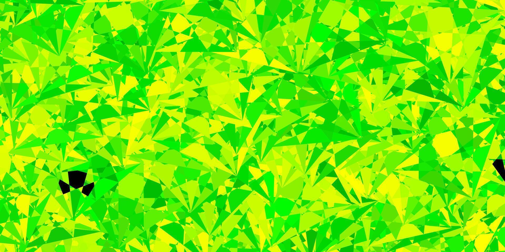 Dark Green, Yellow vector backdrop with triangles, lines.
