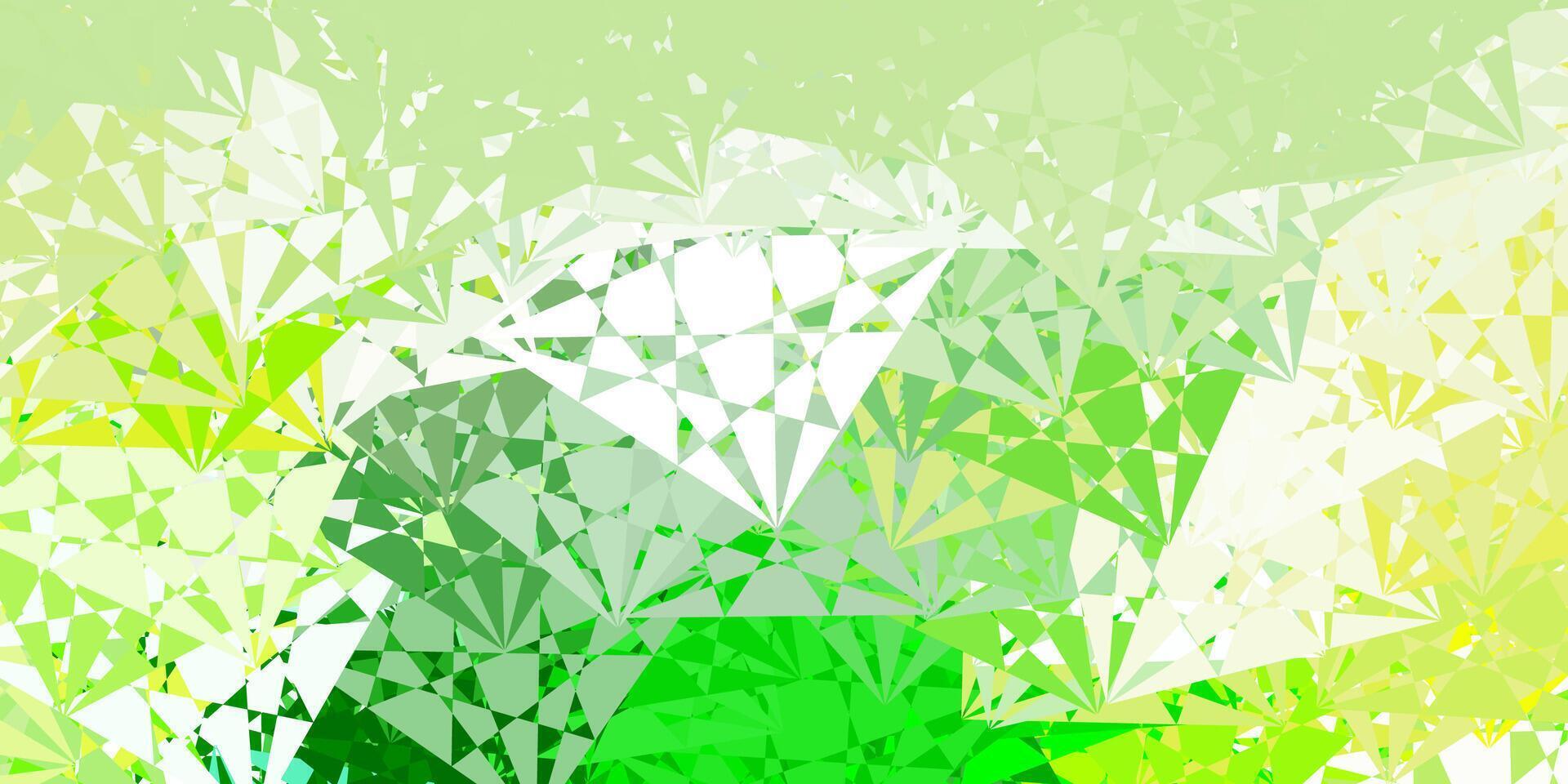 Light Green, Yellow vector pattern with polygonal shapes.