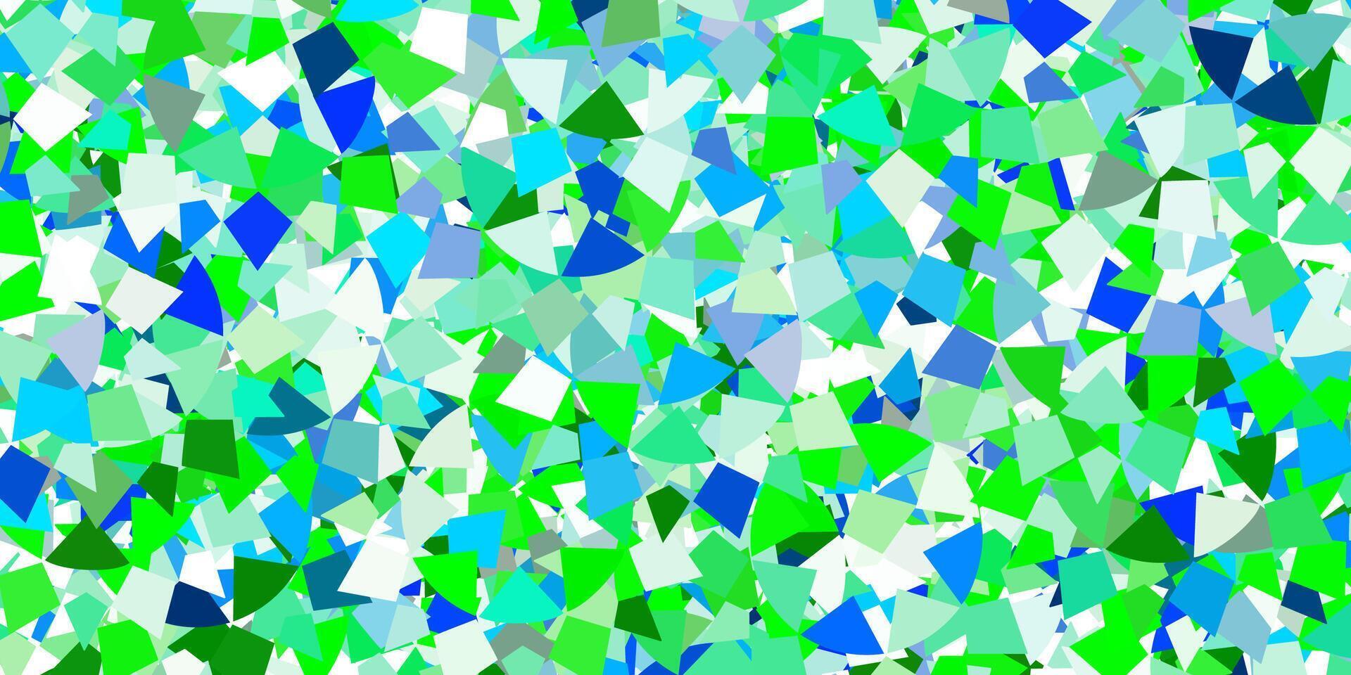 Light blue vector template with crystals, triangles.