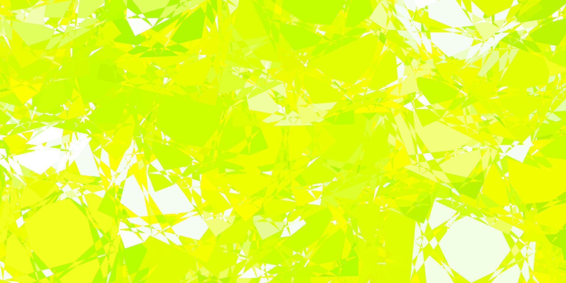 Light Green, Yellow vector template with triangle shapes.