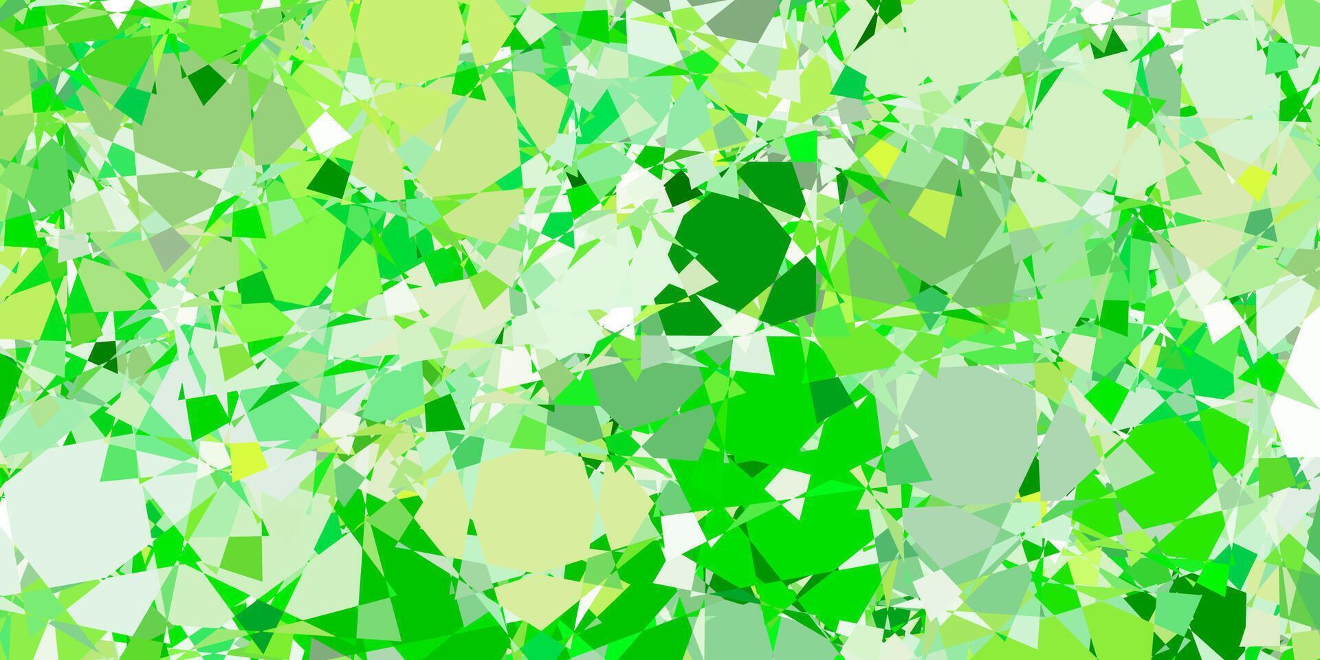 Light Green, Yellow vector background with triangles.