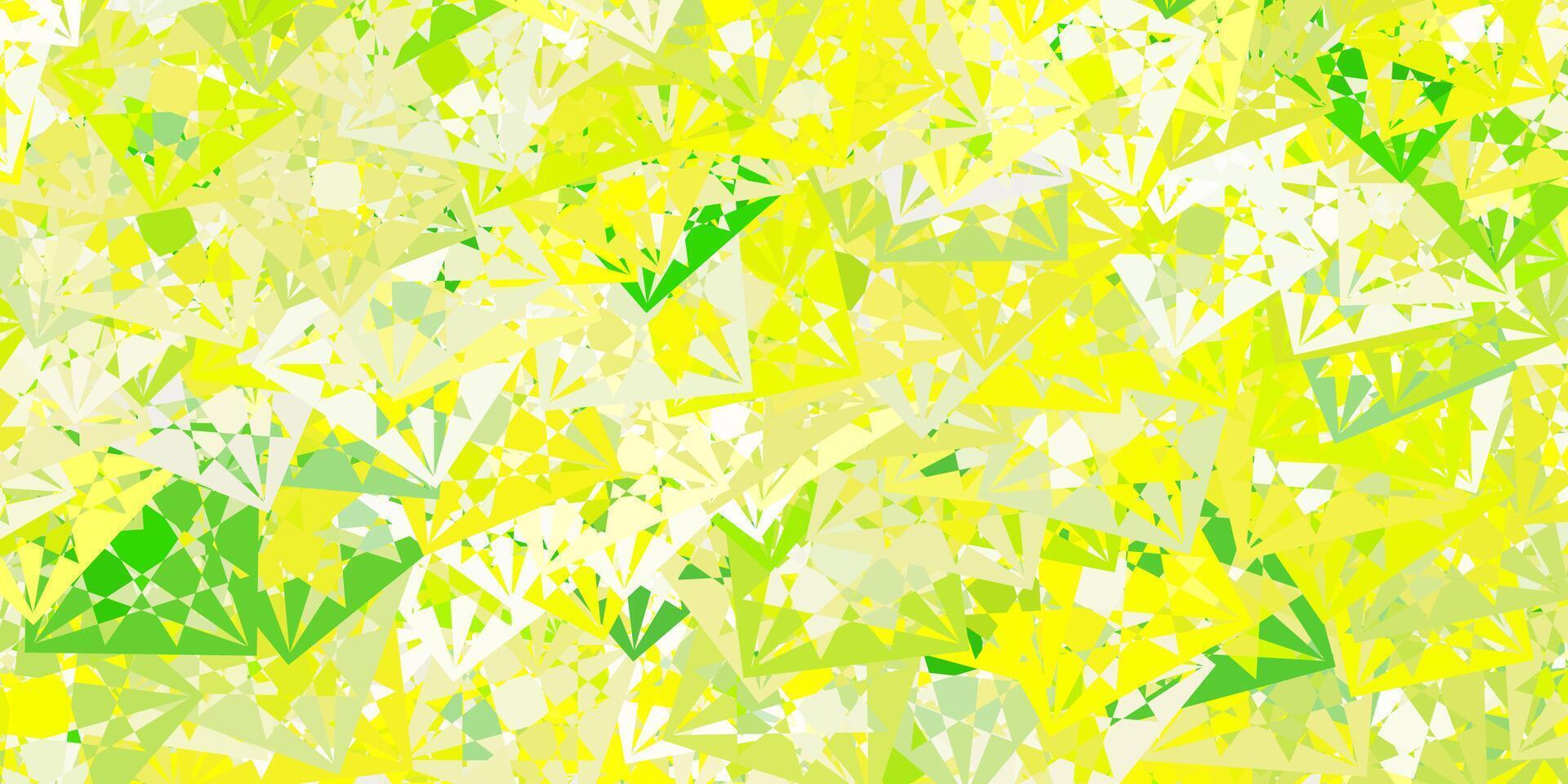 Light Green, Yellow vector layout with triangle forms.