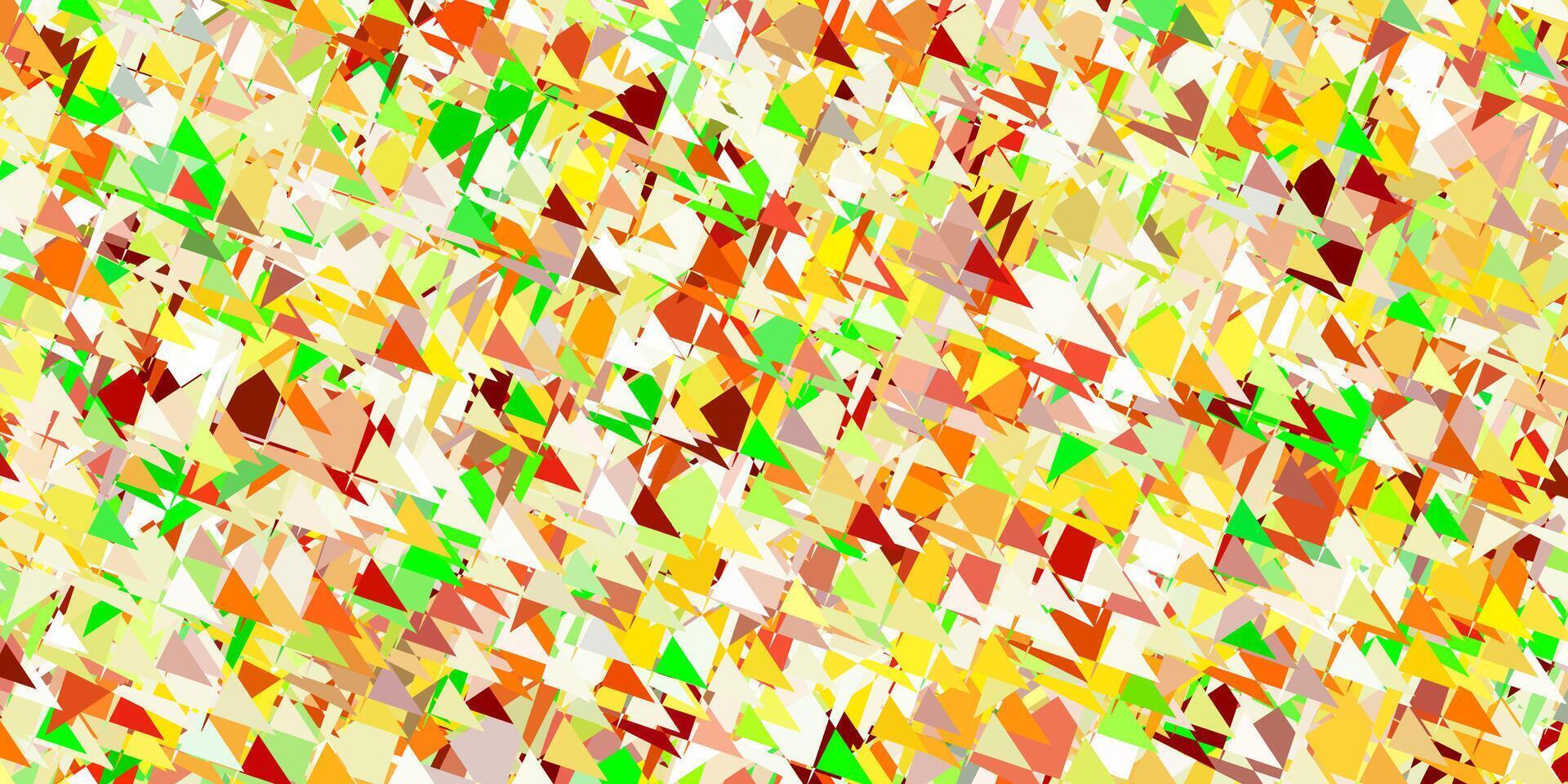 Light green, yellow vector background with triangles.