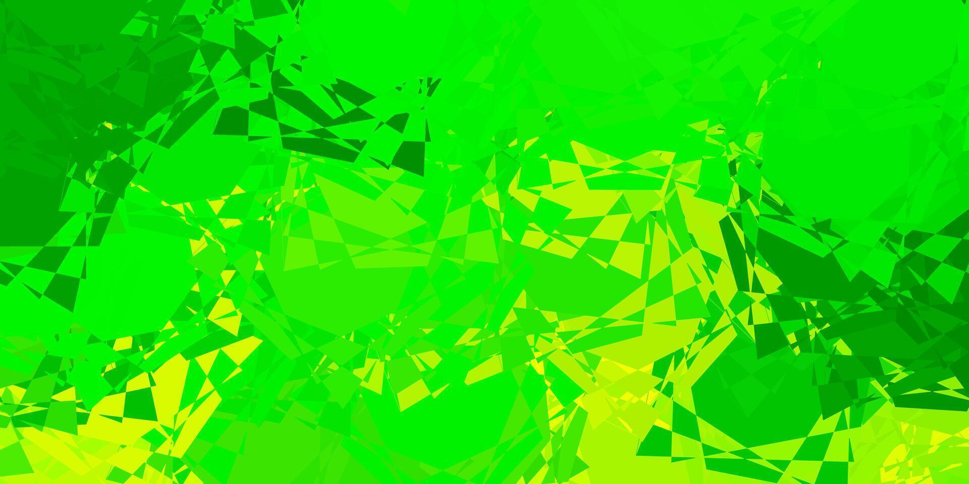 Light Green, Yellow vector backdrop with triangles, lines.