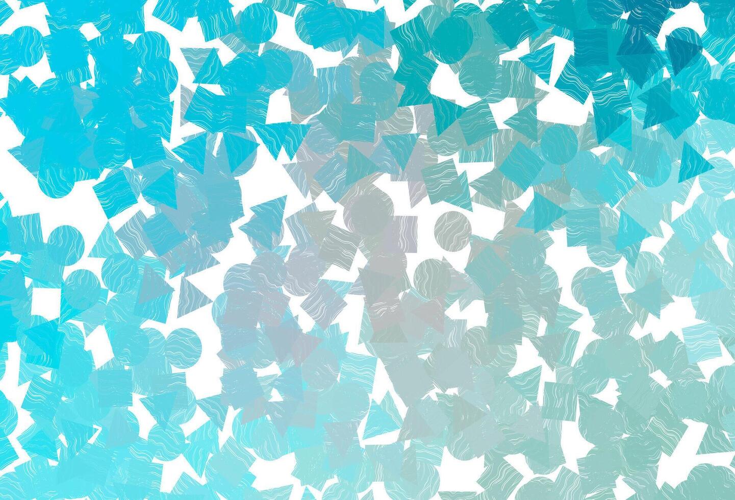 Light  blue vector texture in poly style with circles, cubes.